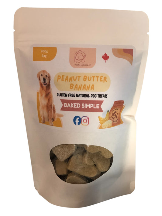 Peanut Butter & Banana Gluten-free Dog Treats