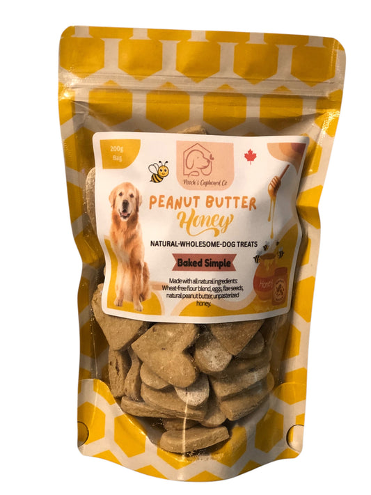 Natural Peanut Butter & Honey Gluten-free Dog Treats