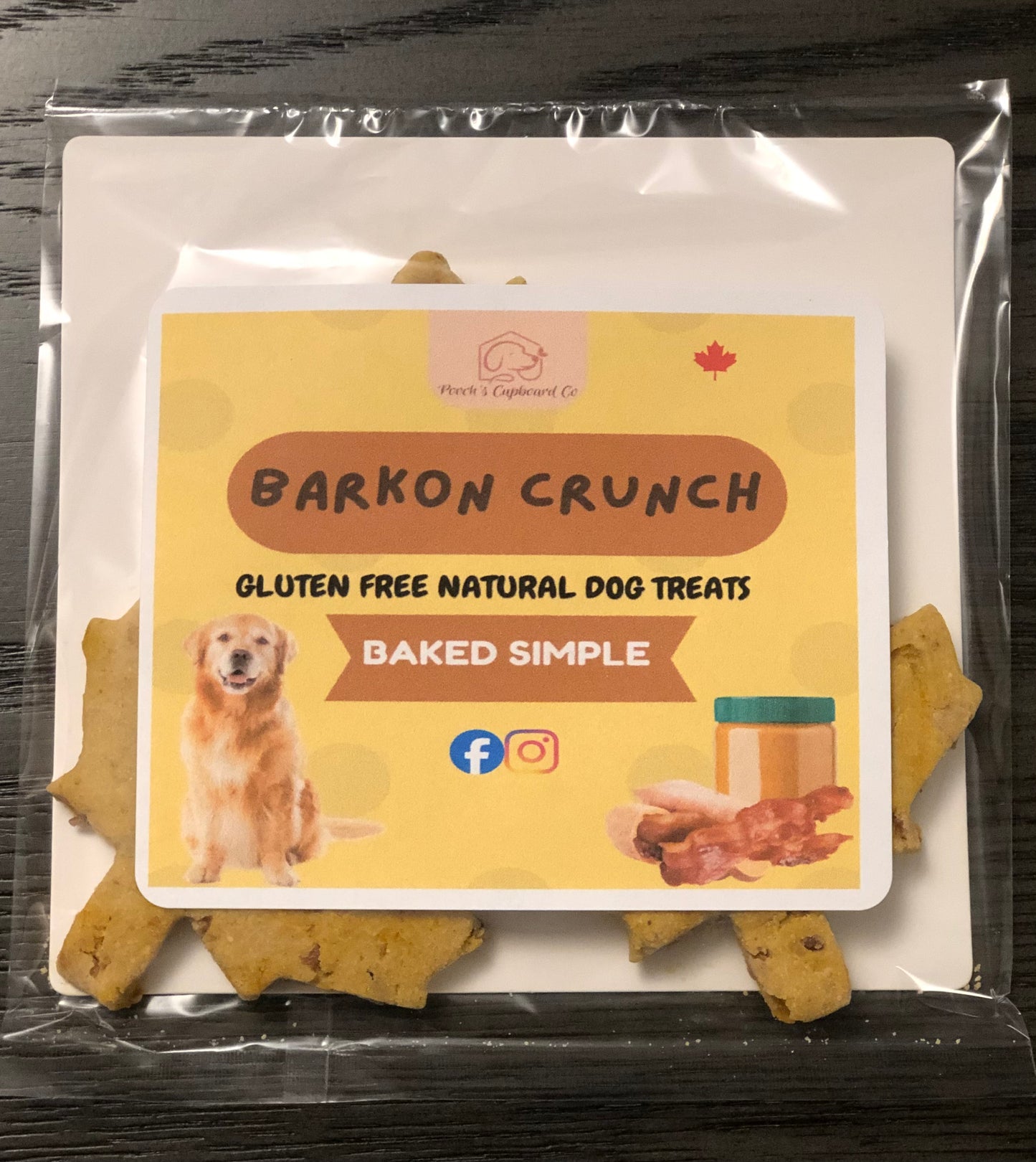 Barkon Crunch Gluten-free Dog Treats with Bacon & Sweet Potato Crunch